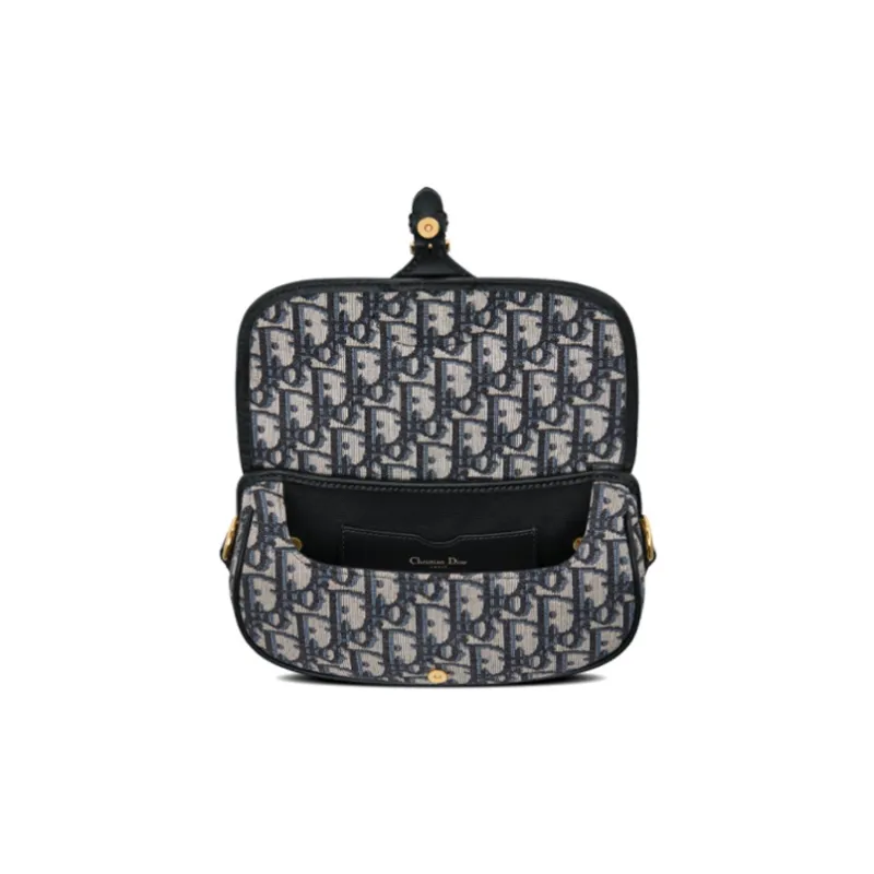 DIOR Bobby Fabric Crescent Bag, Shoulder Bag, Crossbody Bag Regular Women's Blue-2