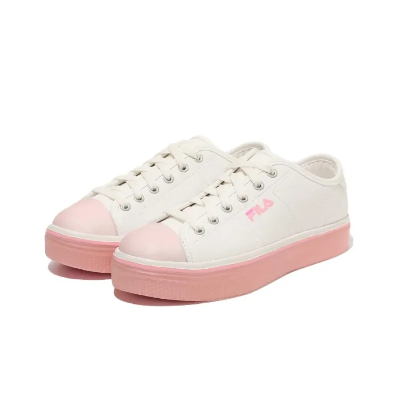 FILA Grand Est Skateboard Shoes Women's Low Top White/Pink-2