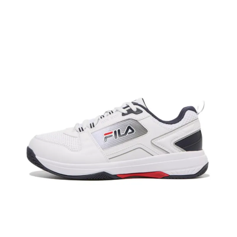 FILA Stroke 2 T3 Cushioning Anti-Slip And Wear-Resistant Low-Top Tennis Shoes Men's White Gray Korean Style-0