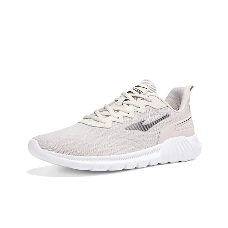 Erke Cushioned Wear-Resistant Breathable Low-Top Running Shoes Men's Gray-1