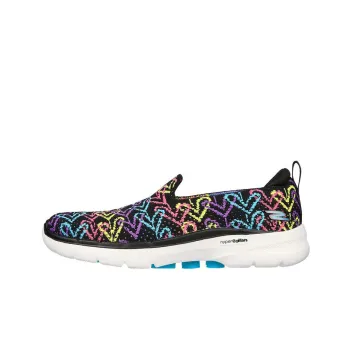 Skechers Go Walk 6 Casual Shoes Women's Low-Top Black/Multicolor