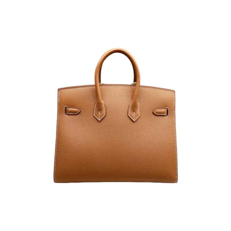 HERMES Birkin Epsom Leather Birkin Bag Handbags Women's Gold Brown-1