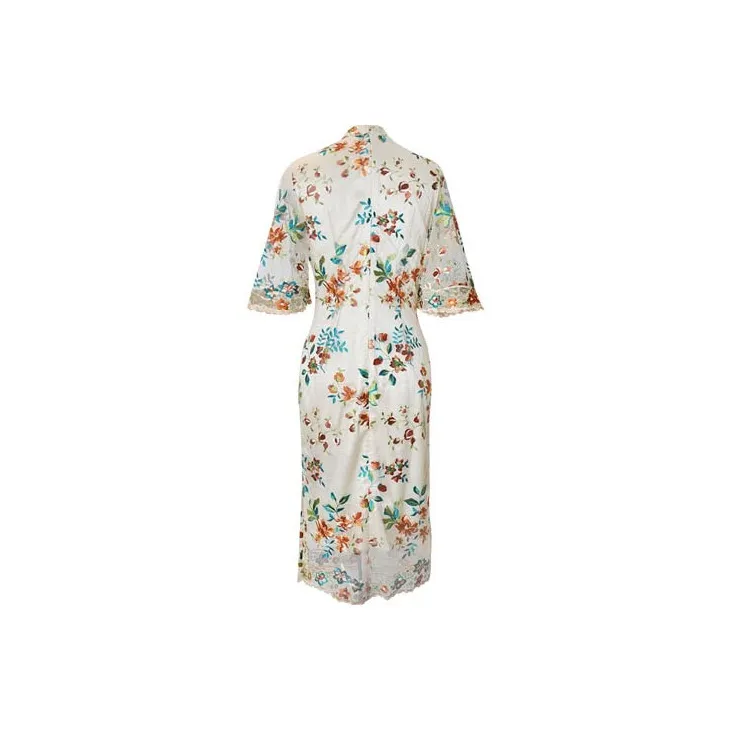 JINYE ORIENTAL Cheongsam Women's Light Orange-1
