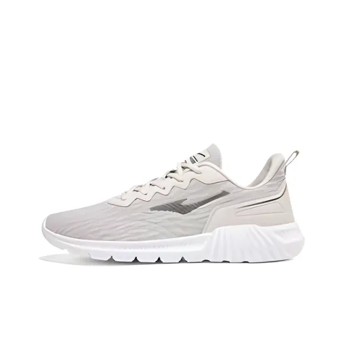 Erke Cushioned Wear Resistant Breathable Low Top Running Shoes Men's Gray