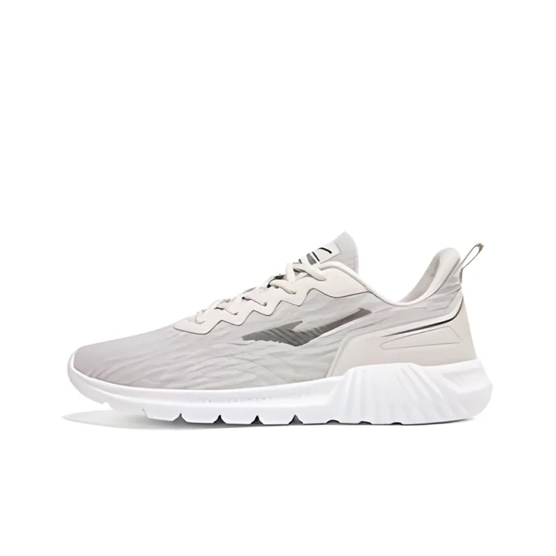 Erke Cushioned Wear-Resistant Breathable Low-Top Running Shoes Men's Gray-0