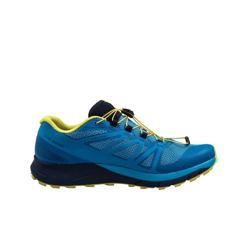 SALOMON Sense Ride 4 Low-Top Outdoor Shoes Men's Blue Yellow-1