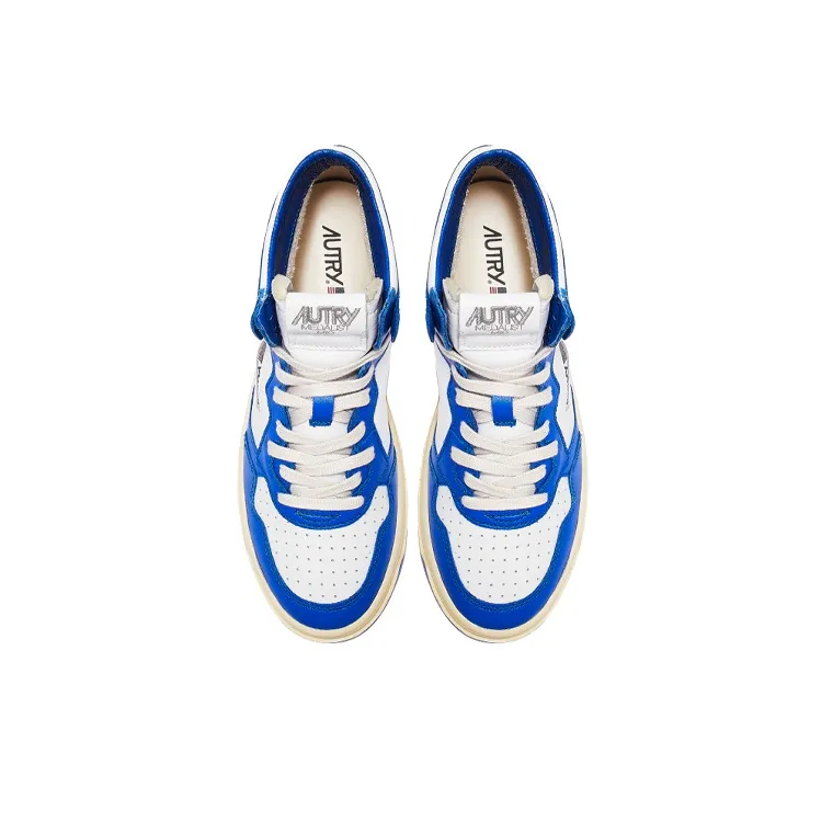 AUTRY Skateboard Shoes Women's High Top White/Blue-2