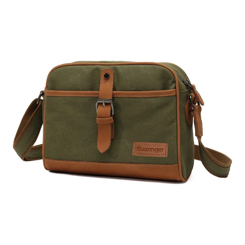 Slazenger Cow Leather Messenger Bag Camera Bag Shoulder Bag Regular Men's Multicolor-12
