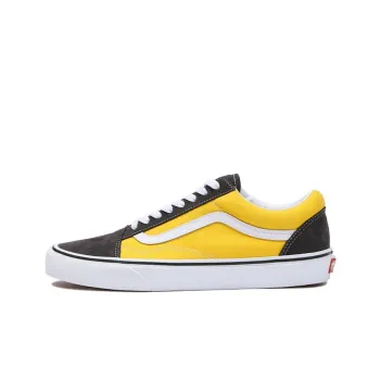 Vans Old Skool Low Tops Casual Skateboarding Shoes Big Boys Black Yellow