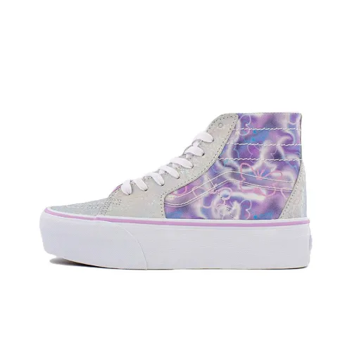 Vans SK8 Skateboard Shoes Women's High-Top Purple/White