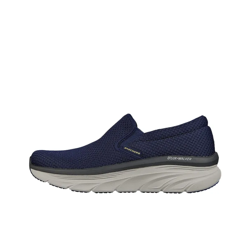 Skechers D'lux Walker Casual Shoes Men Low Top Marine Blue/Ecru-0