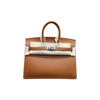 HERMES Birkin Epsom Leather Birkin Bag Handbags Women's Gold Brown