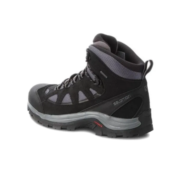 SALOMON Trekker Boots Cushioning Anti Slip And Wear Resistant High Top Outdoor Shoes Black Gray-3
