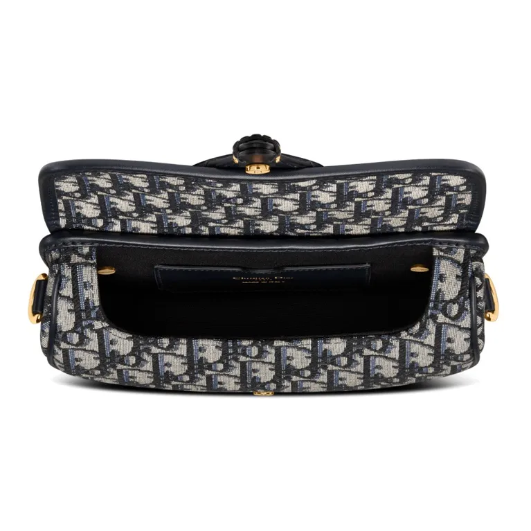 DIOR Bobby Fabric Crescent Bag, Shoulder Bag, Crossbody Bag Regular Women's Blue-5