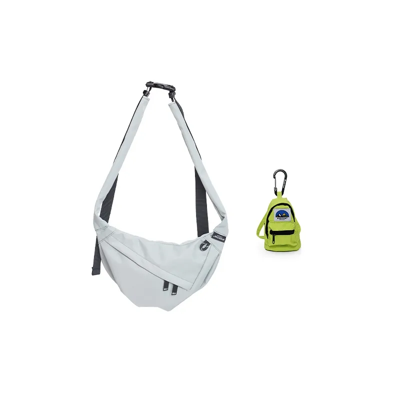 MYEDITION Shoulder Bag, Cell Phone Pouch, Crossbody Bag Nylon Polyester Black/Gray Unisex-48