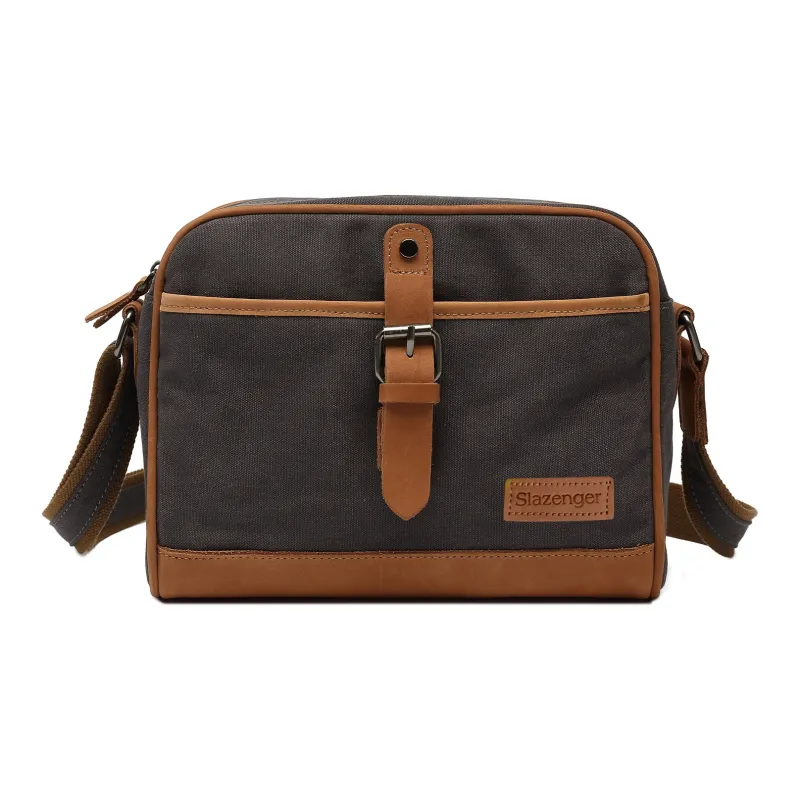Slazenger Cow Leather Messenger Bag Camera Bag Shoulder Bag Regular Men's Multicolor-9