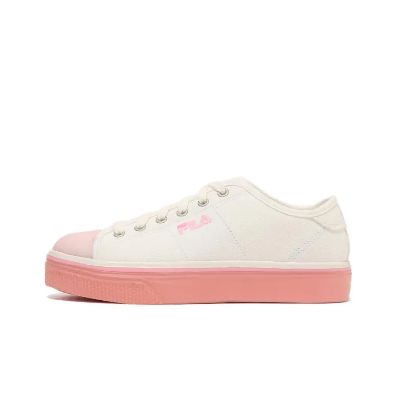 FILA Grand Est Skateboard Shoes Women's Low Top White/Pink-0