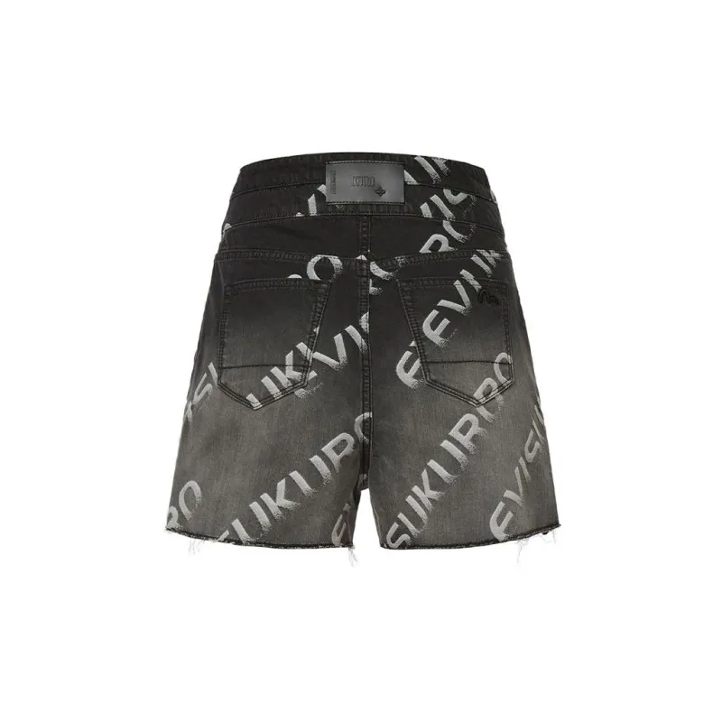EVISU Denim Shorts Women's Black-1