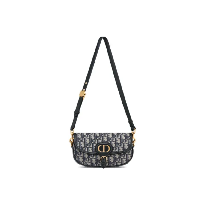 DIOR Bobby Fabric Crescent Bag, Shoulder Bag, Crossbody Bag Regular Women's Blue-3
