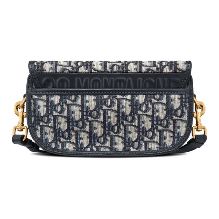 DIOR Bobby Fabric Crescent Bag, Shoulder Bag, Crossbody Bag Regular Women's Blue-4