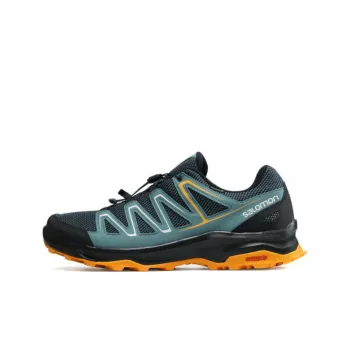 SALOMON XA Pro 3D V8 Trekker Boots Anti-Slip Wear-Resistant Low-Top Outdoor Shoes Blue Black Yellow