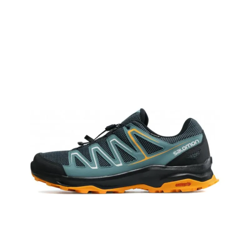 SALOMON XA Pro 3D V8 Trekker Boots Anti-Slip Wear-Resistant Low-Top Outdoor Shoes Blue Black Yellow-0
