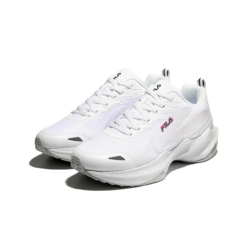 FILA Nre E3 Cushioning Anti Slip And Wear Resistant Low Top Casual Shoes Unisex White Korean Style-2