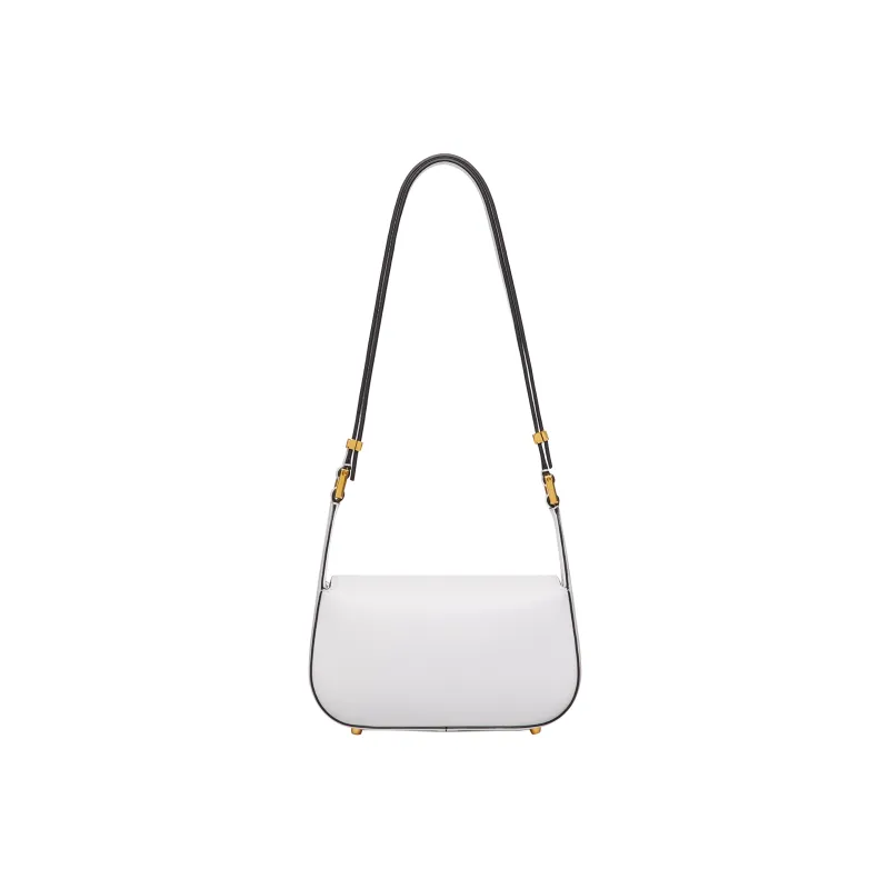 Valentino Vlogo Calfskin Messenger Bag Shoulder Bag, Crossbody Bag Women's White-5