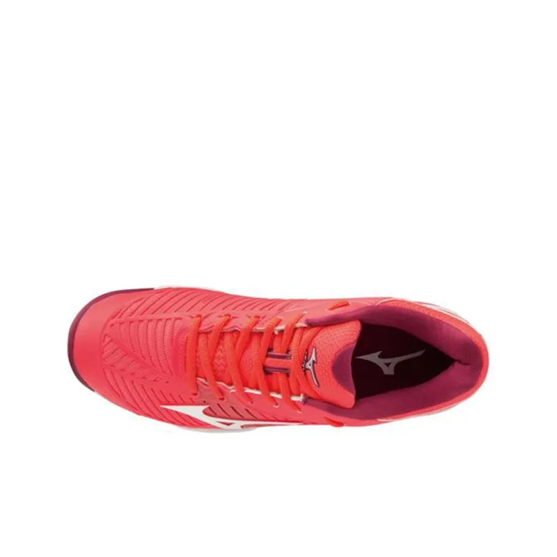 Mizuno Wave Exceed Tour 3 Ac Lightweight Wear-resistant And Non-slip Low-Top Tennis Shoes Women's Red-2