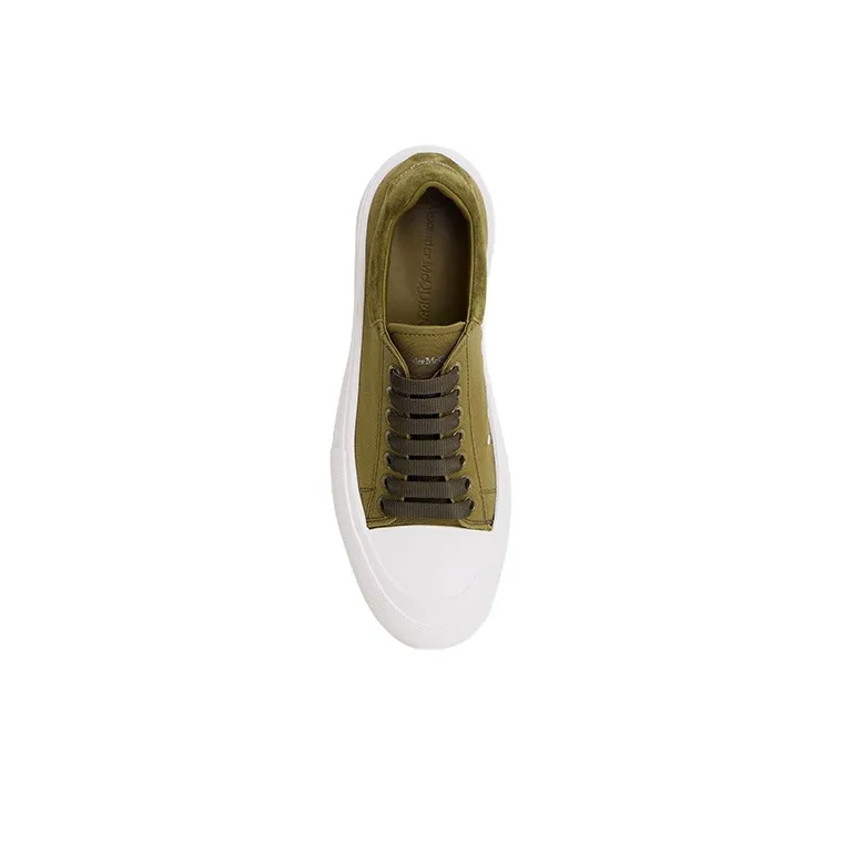 Alexander McQueen Deck Lace Up Plimsoll 'Khaki' Women's-4