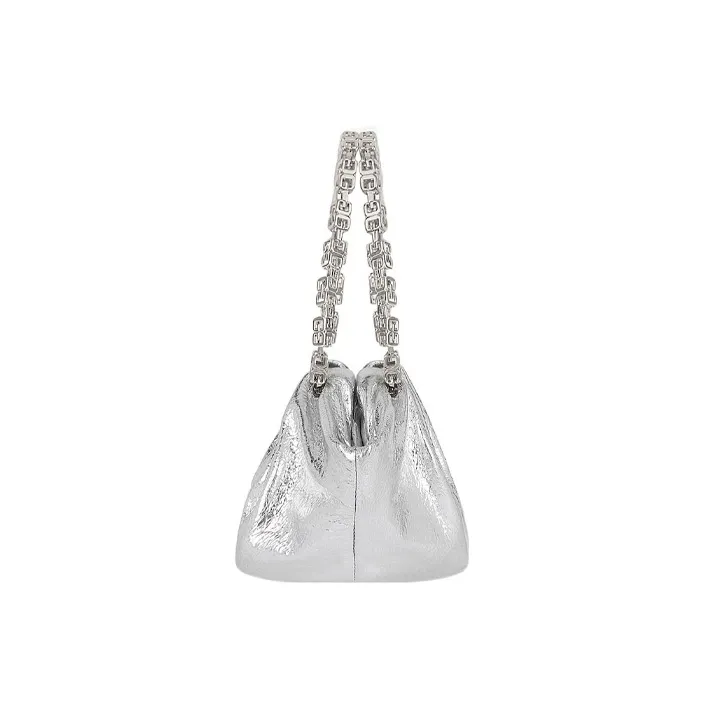 GIVENCHY Kenny Sheepskin Handbag Mini Women's Silver-1