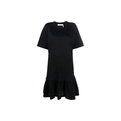 See By Chloe Short-Sleeved Dresses Women's Black