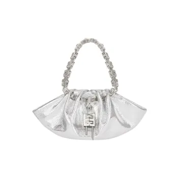 GIVENCHY Kenny Sheepskin Handbag Mini Women's Silver