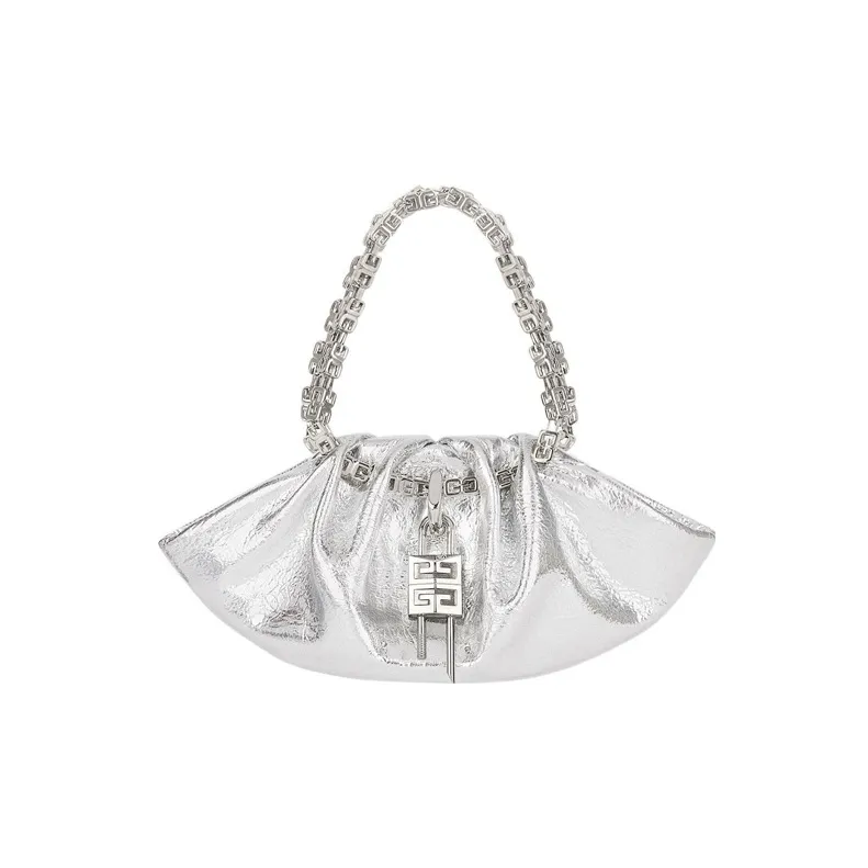 GIVENCHY Kenny Sheepskin Handbag Mini Women's Silver-0