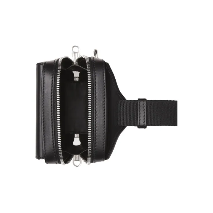 Burberry Leather Fanny Pack Sling Bag Crossbody Bag Shoulder Bag Men's Black-4