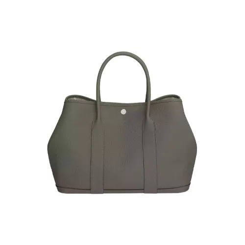 HERMES Negonda Calfskin Garden Bag Handbag Regular Women's 0L Grismeyer Cumulonimbus Gray