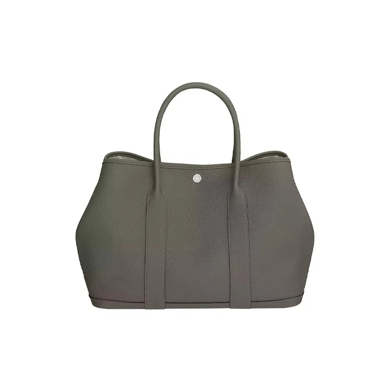 HERMES Negonda Calfskin Garden Bag Handbag Regular Women's 0L Grismeyer Cumulonimbus Gray-0