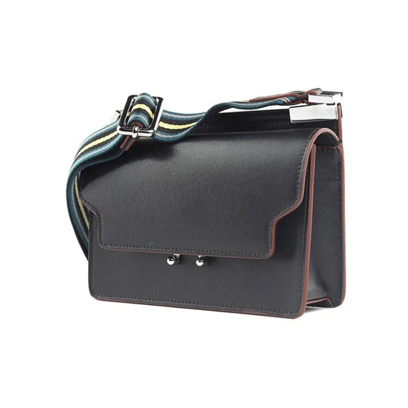 MARNI Trunk Calfskin Shoulder Bag Crossbody Bag Women's Black-1