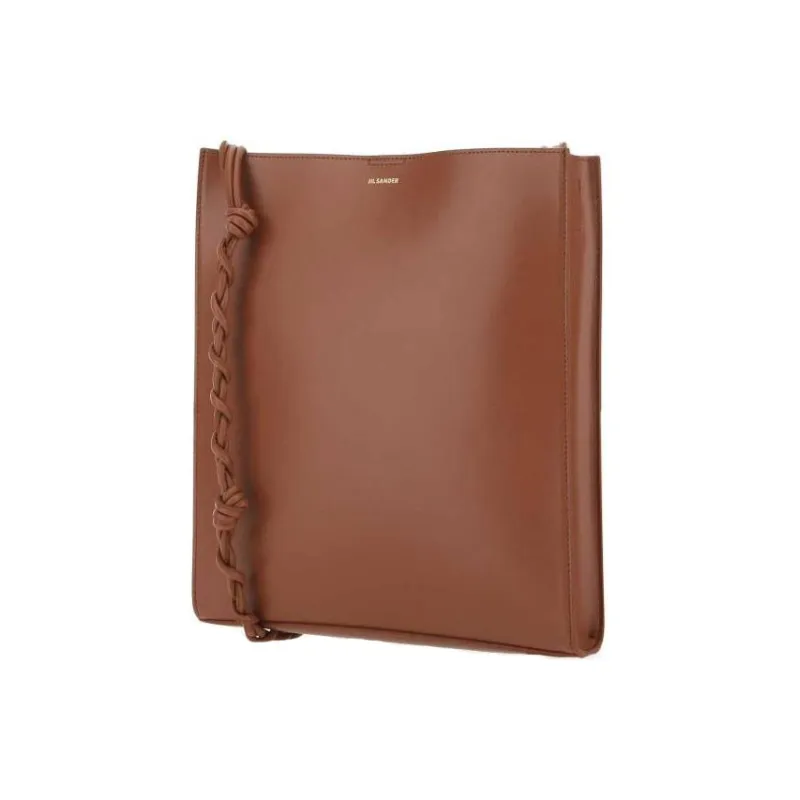 JIL SANDER Calfskin Crossbody Bag, Shoulder Bag Medium Size Women's Brown-1