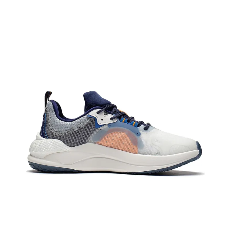 LiNing Spark Rebound Low Top Sports Casual Shoes Men's White Purple Blue-1