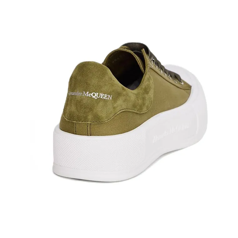Alexander McQueen Deck Lace Up Plimsoll 'Khaki' Women's-3