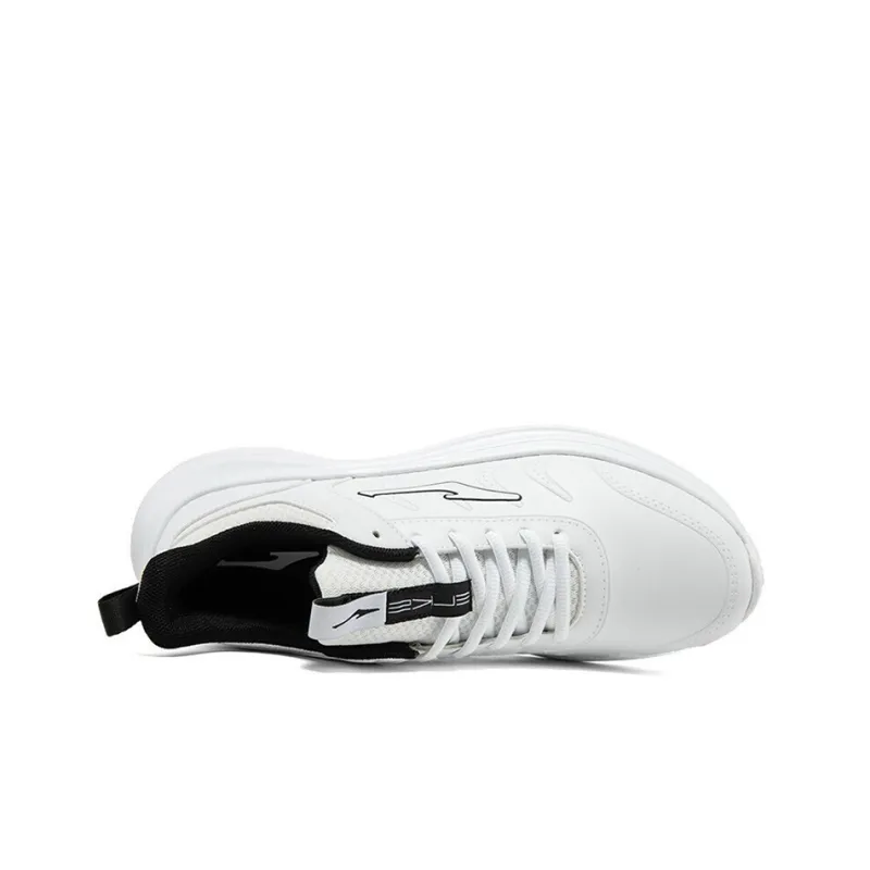 Erke Running Shoes Men Low Top True White/Jet Black-2