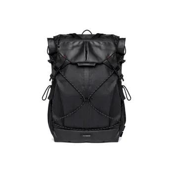 COMBACK Canvas Backpack Large Size Men's Night Black/Green Camouflage/Meteorite Gray