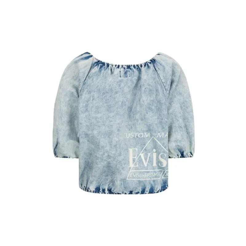 EVISU Crop Tops Women's Blue-1