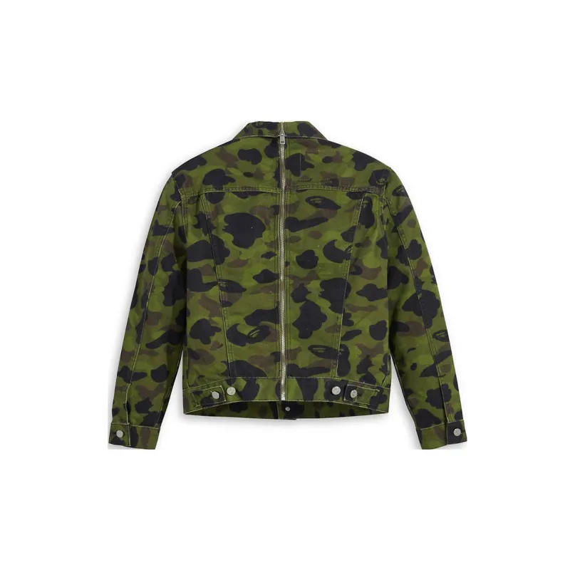 Bape X Levi's Color Camo Trucker Jacket America Exclusive-1