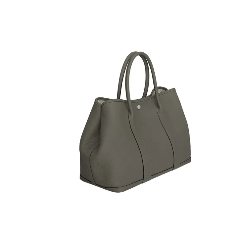 HERMES Negonda Calfskin Garden Bag Handbag Regular Women's 0L Grismeyer Cumulonimbus Gray-1