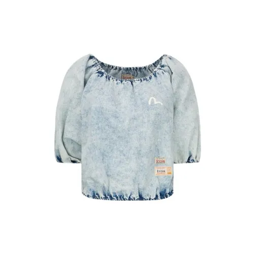 EVISU Crop Tops Women's Blue