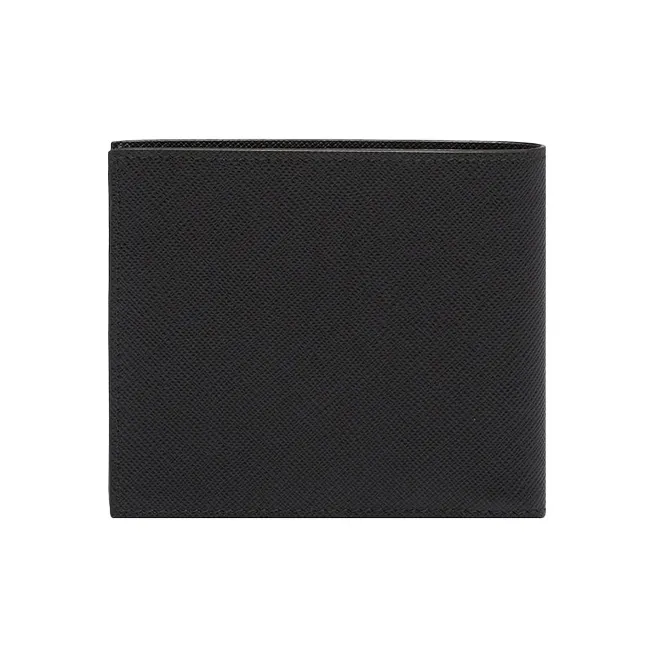 PRADA Leather Wallet Men's Black-1