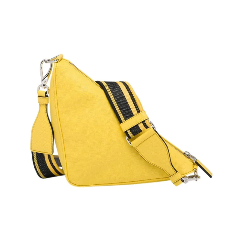 PRADA Saffiano Triangle Bag Sunny Yellow-2