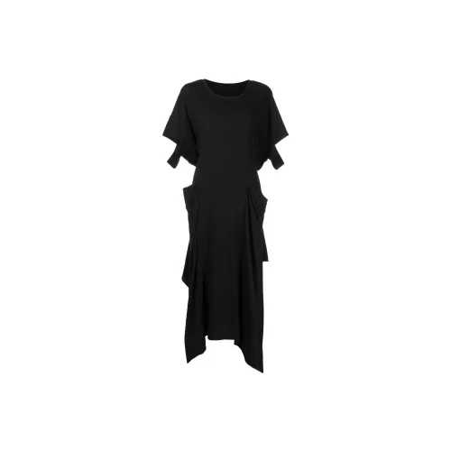 Yohji Yamamoto Short-Sleeved Dresses Women's Black